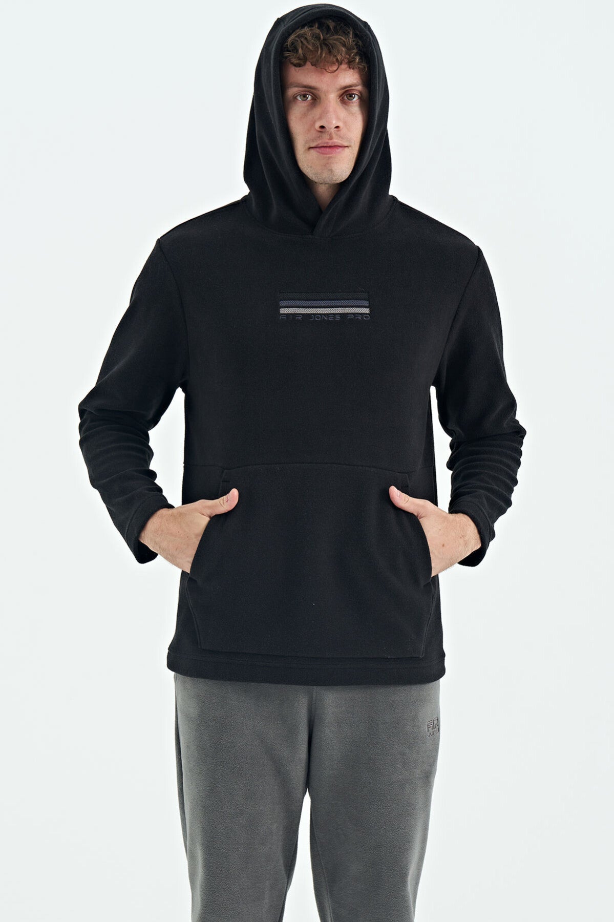 Black Men's Fleece Sweatshirt - 88301