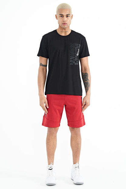 Black Alan Standard Fit Men's T-Shirt - 88208