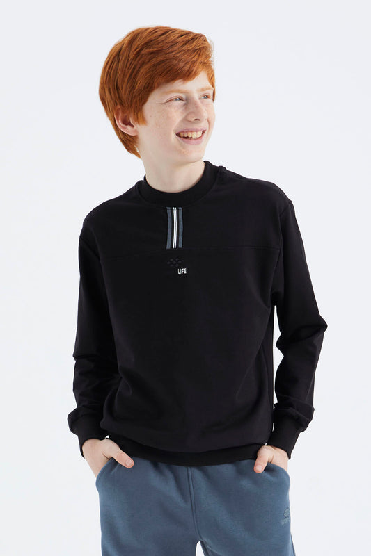 Black O Collar Boys' Sweatshirt - 11178