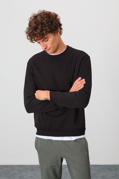 Omar Black Brushed Men's Sweatshirt - 88137