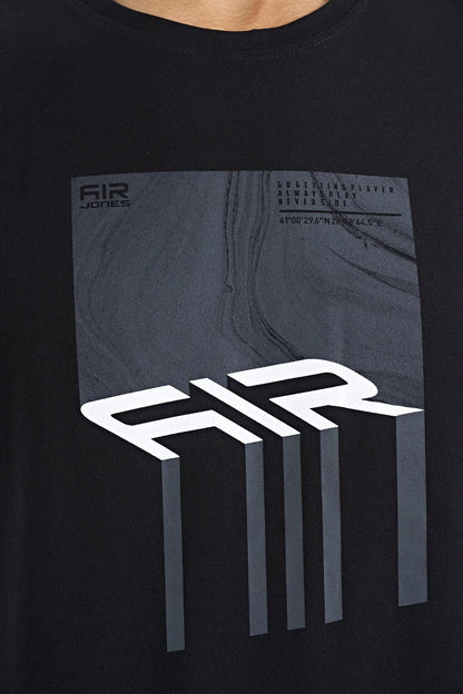 Louis Black Standard Fit Men's T-Shirt - 88202