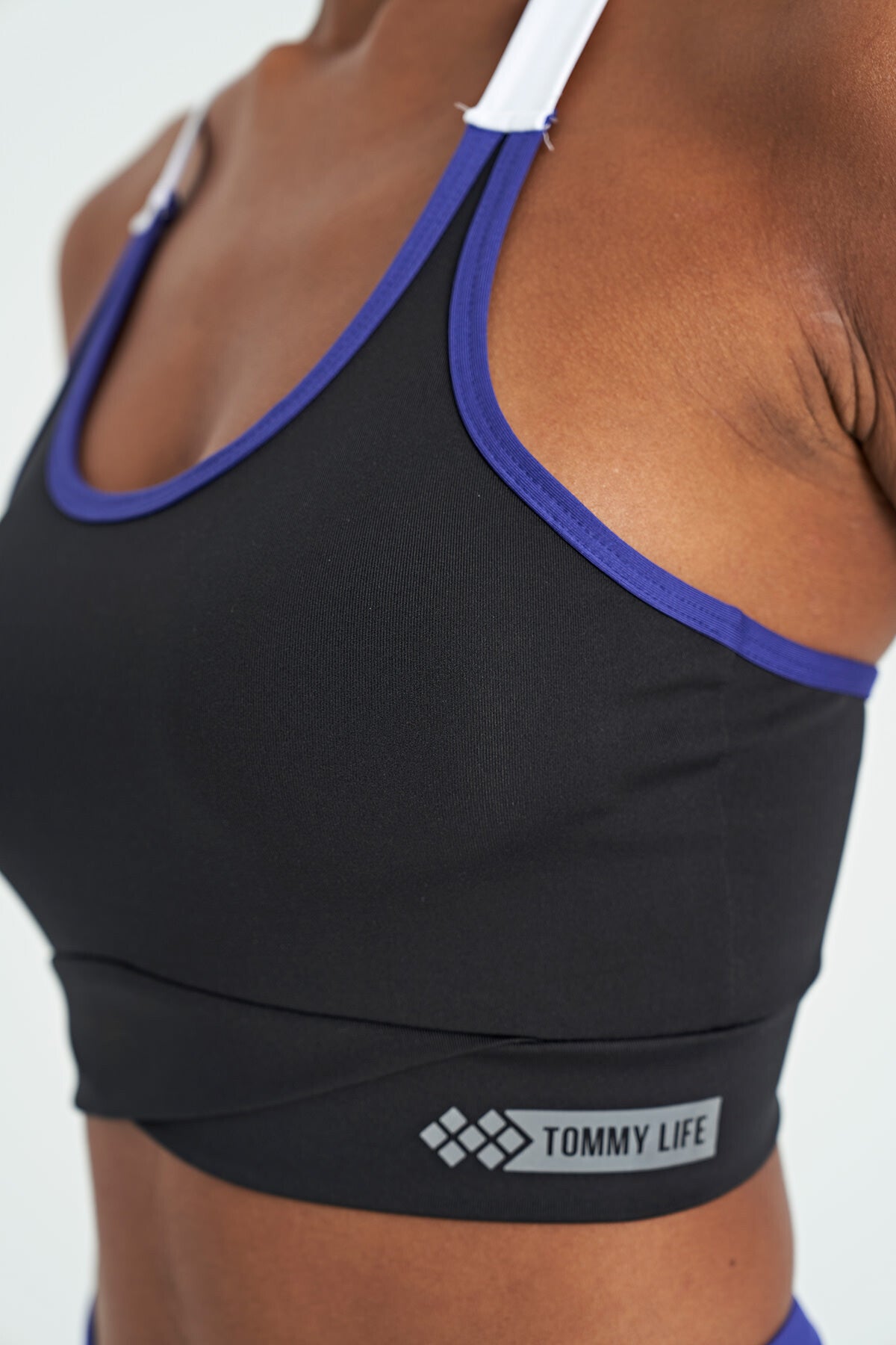 Black Back Detailed Strappy Slim Fit Women's Bustier - 97254