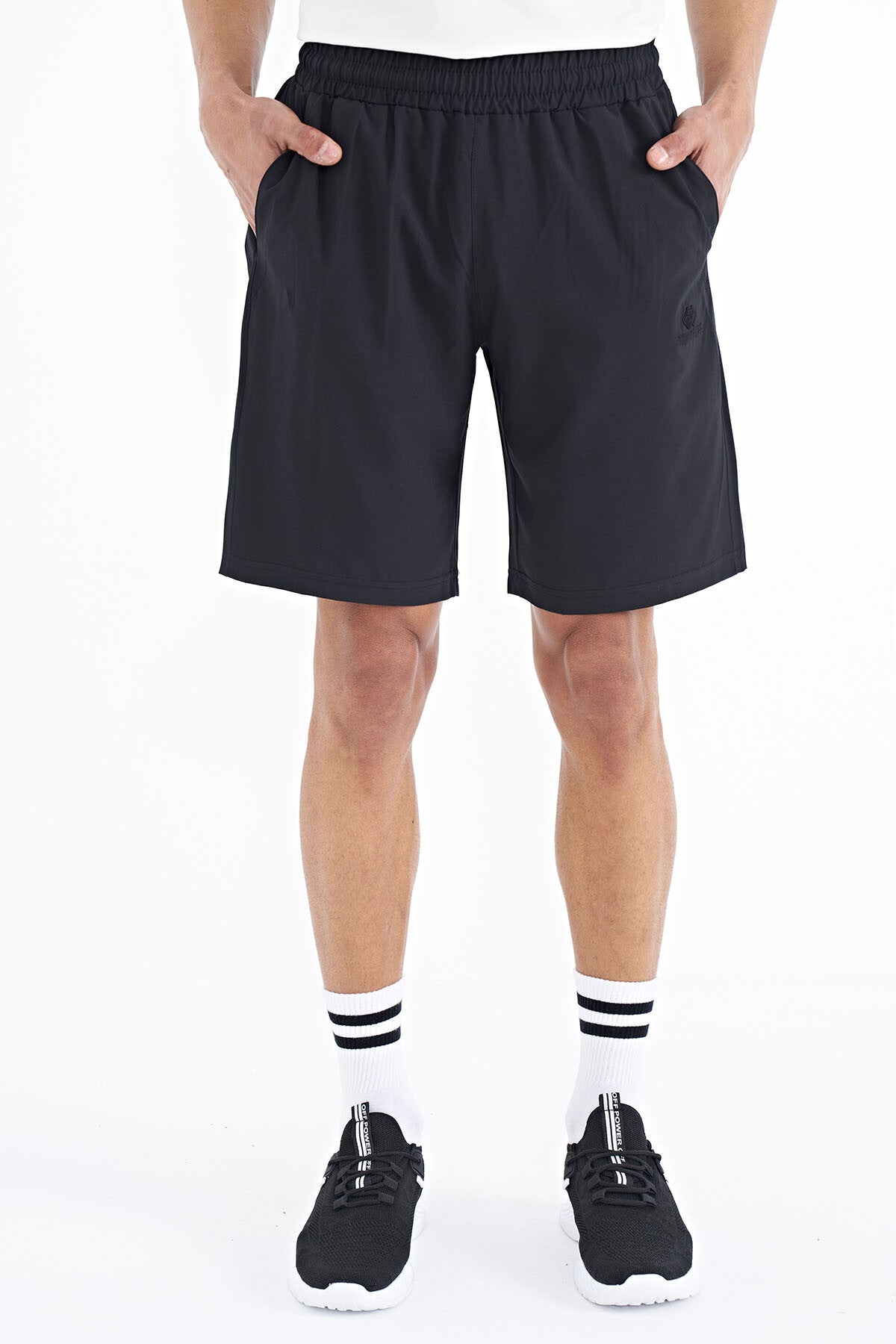 Black Side Pocket Detailed Elastane Men's Shorts - 81238