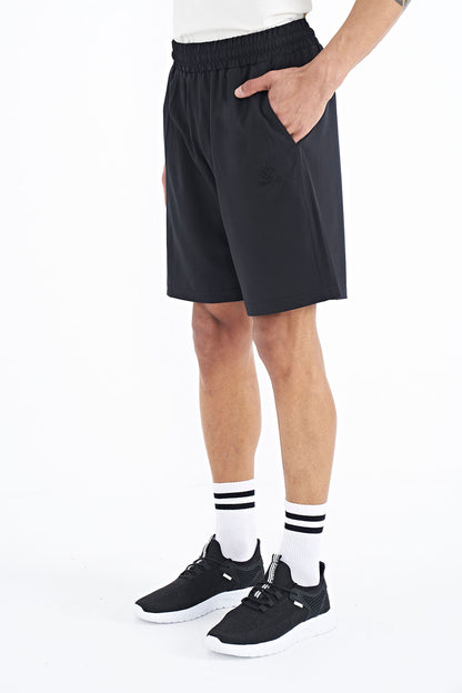 Black Side Pocket Detailed Elastane Men's Shorts - 81238