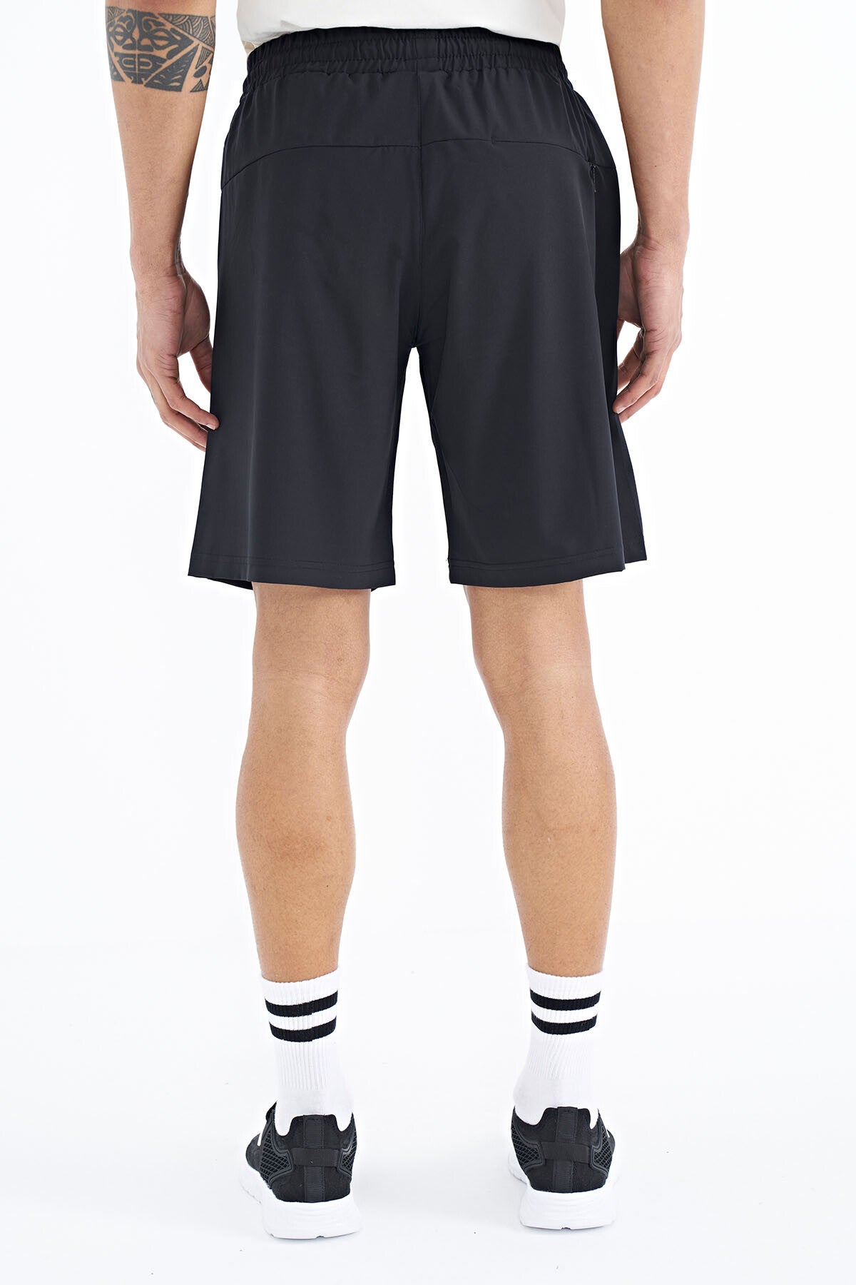 Black Side Pocket Detailed Elastane Men's Shorts - 81238