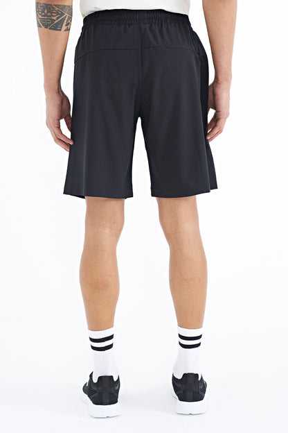 Black Side Pocket Detailed Elastane Men's Shorts - 81238