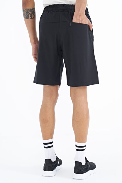 Black Side Pocket Detailed Elastane Men's Shorts - 81238