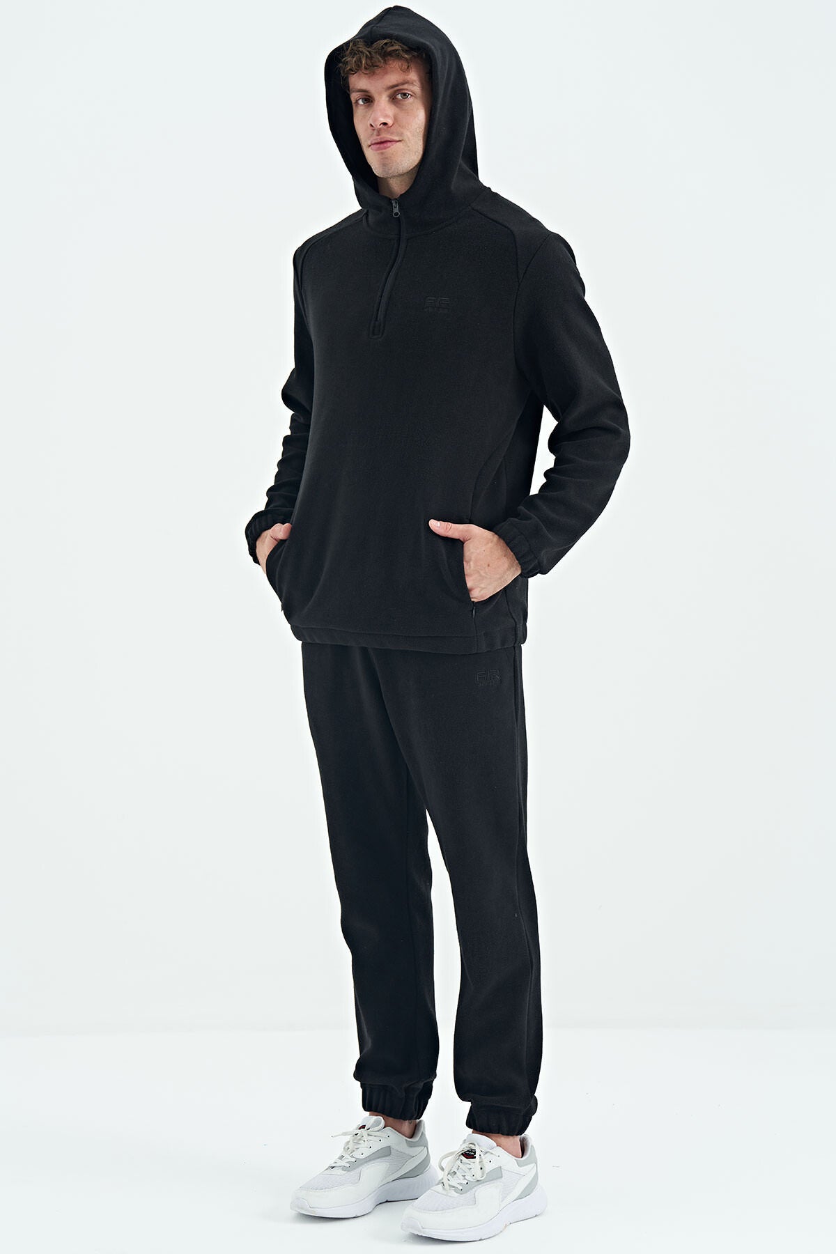 Hector Black Hooded Fleece Men's Tracksuit Set - 85227