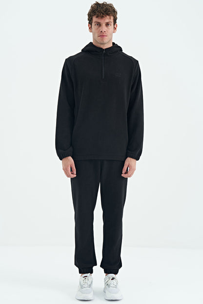 Hector Black Hooded Fleece Men's Tracksuit Set - 85227