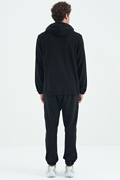 Hector Black Hooded Fleece Men's Tracksuit Set - 85227
