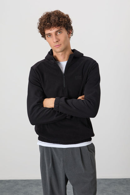 Ruby Black Standard Fit Polar Men's Sweatshirt - 88300