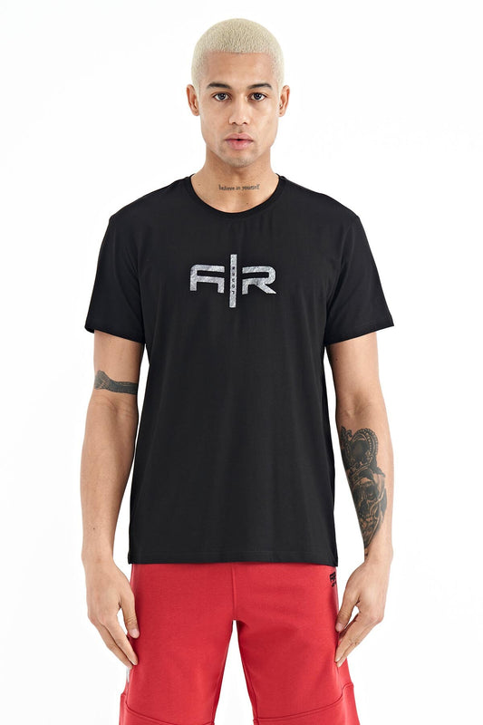 Boris Black Standard Fit Men's T-Shirt - 88206