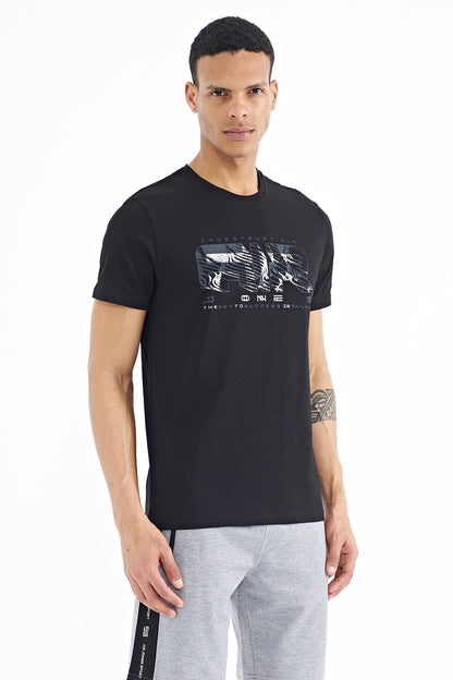 Oscar Black Standard Fit Men's T-Shirt - 88226