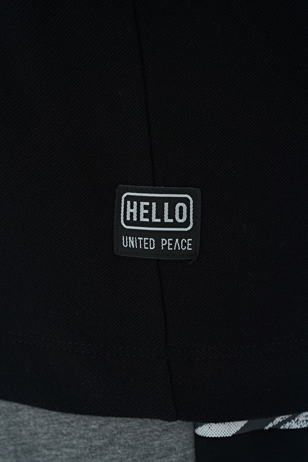 Black Embroidered Print Detailed Standard Fit Polo Collar Men's T-Shirt - 88239