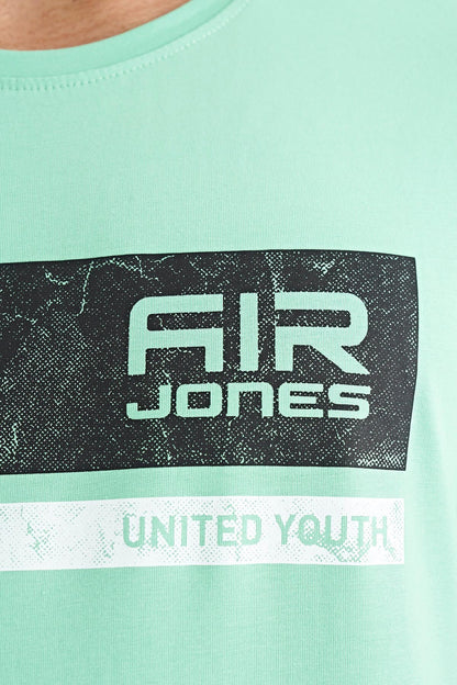 Luke Mint Green O Collar Men's T-Shirt - 88221