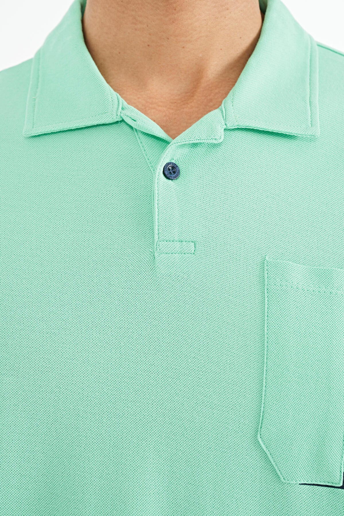 Pocket Detailed Printed Standard Fit Polo Collar Men's T-Shirt - 88241