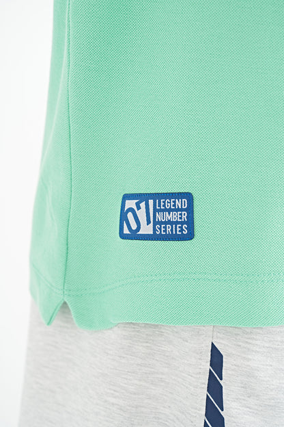 Pocket Detailed Printed Standard Fit Polo Collar Men's T-Shirt - 88241