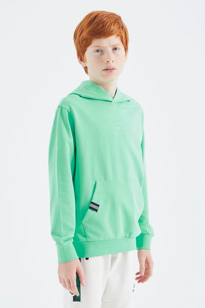 Forest Green Hooded Boys' Sweatshirt - 11177
