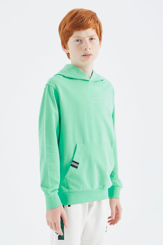 Forest Green Hooded Boys' Sweatshirt - 11177