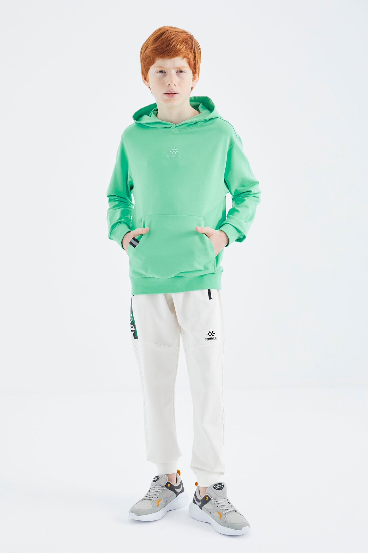 Forest Green Hooded Boys' Sweatshirt - 11177