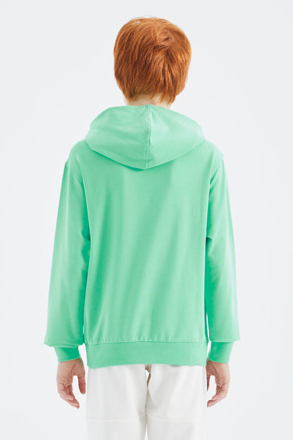 Forest Green Hooded Boys' Sweatshirt - 11177