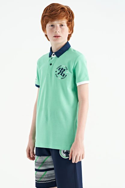 Standard Pattern Polo Collar Boys T-Shirt - 11086