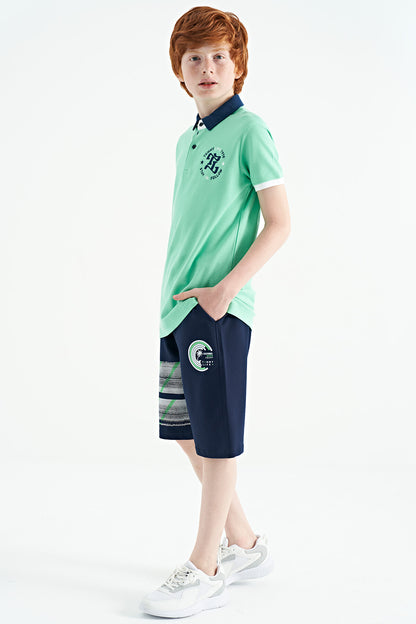 Standard Pattern Polo Collar Boys T-Shirt - 11086