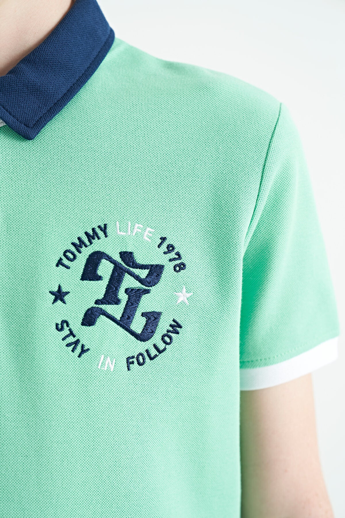 Standard Pattern Polo Collar Boys T-Shirt - 11086