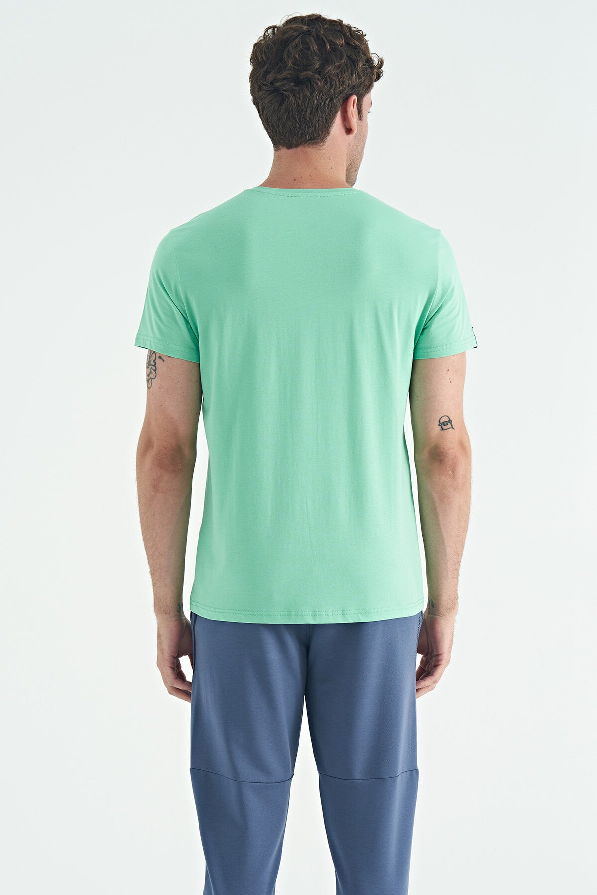 Green Basic Men's T-Shirt - 88245