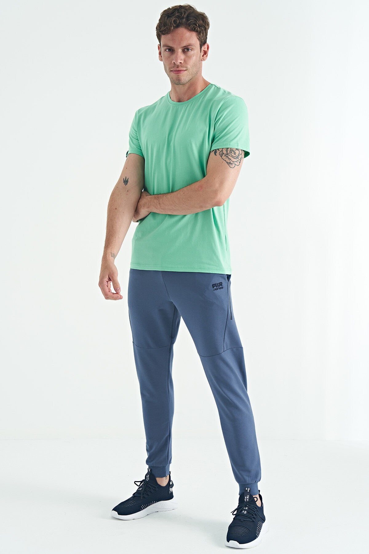 Green Basic Men's T-Shirt - 88245