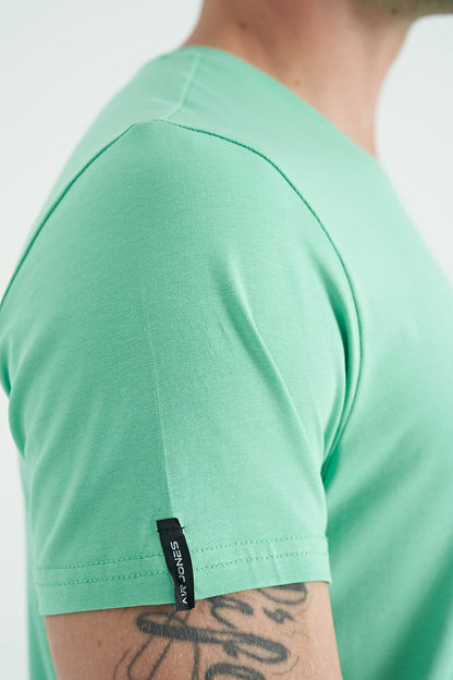 Green Basic Men's T-Shirt - 88245