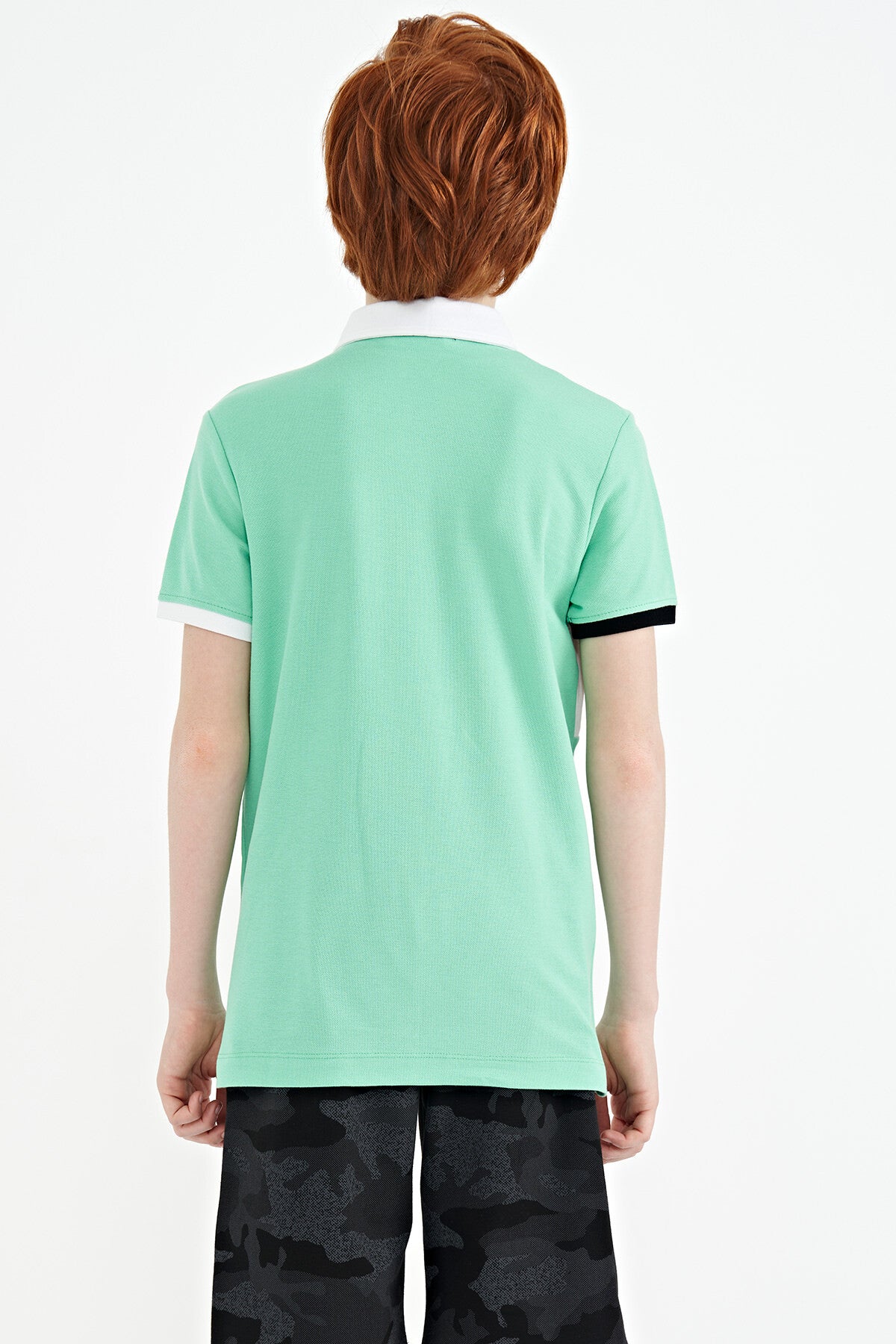 Embroidered Detailed Standard Fit Polo Collar Boys T-Shirt - 11110