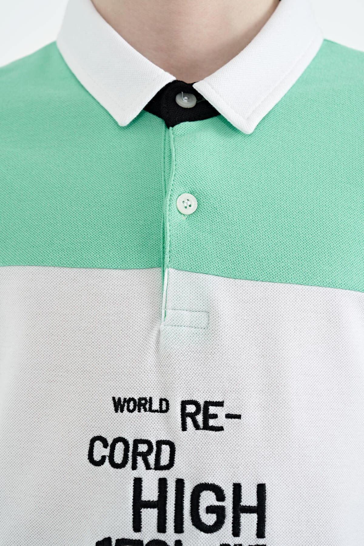 Embroidered Detailed Standard Fit Polo Collar Boys T-Shirt - 11110