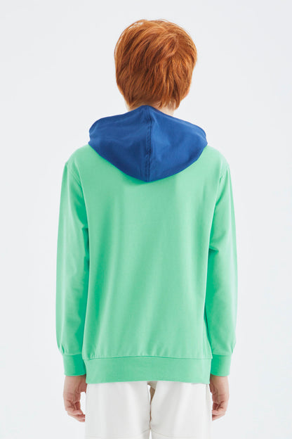 Forest Green Standard Fit Boys' Sweatshirt - 11179