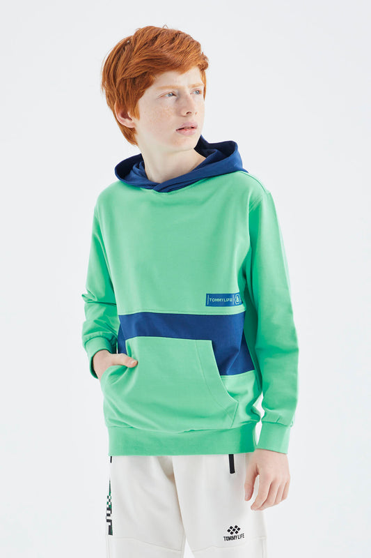 Forest Green Standard Fit Boys' Sweatshirt - 11179