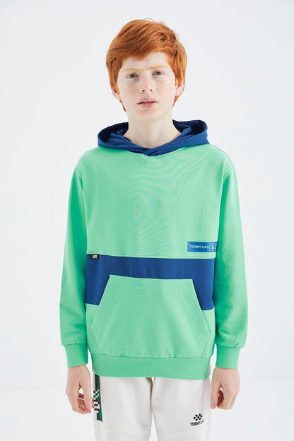 Forest Green Standard Fit Boys' Sweatshirt - 11179