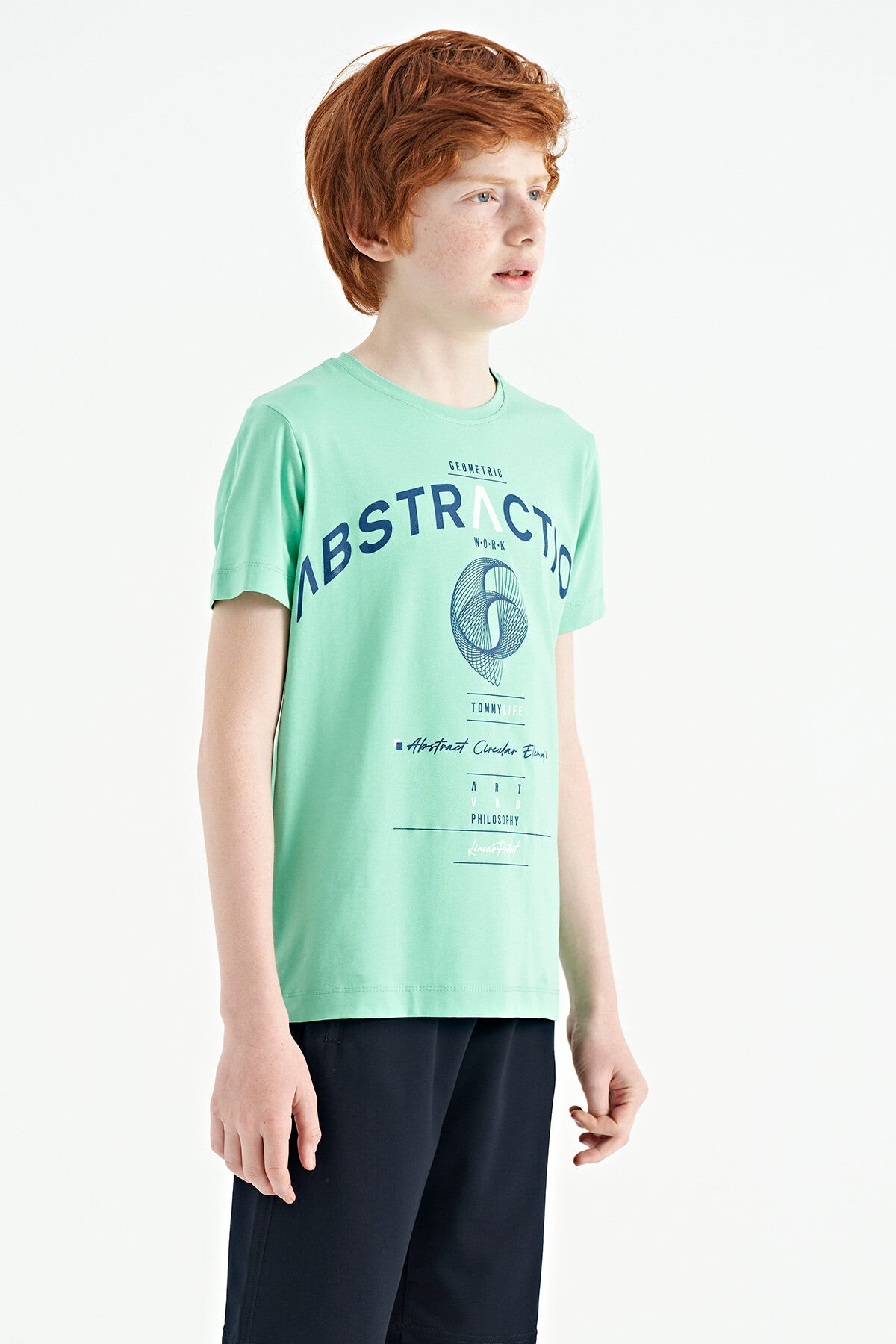 Print Detailed O Collar Standard Fit Boys T-Shirt - 11103