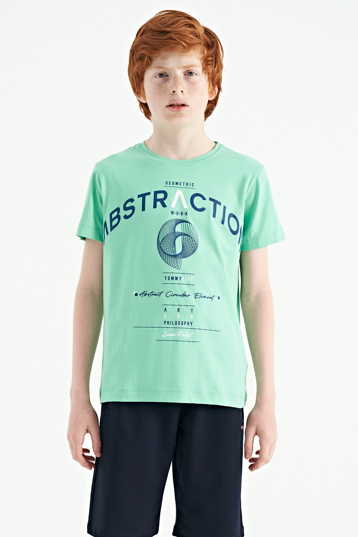 Print Detailed O Collar Standard Fit Boys T-Shirt - 11103