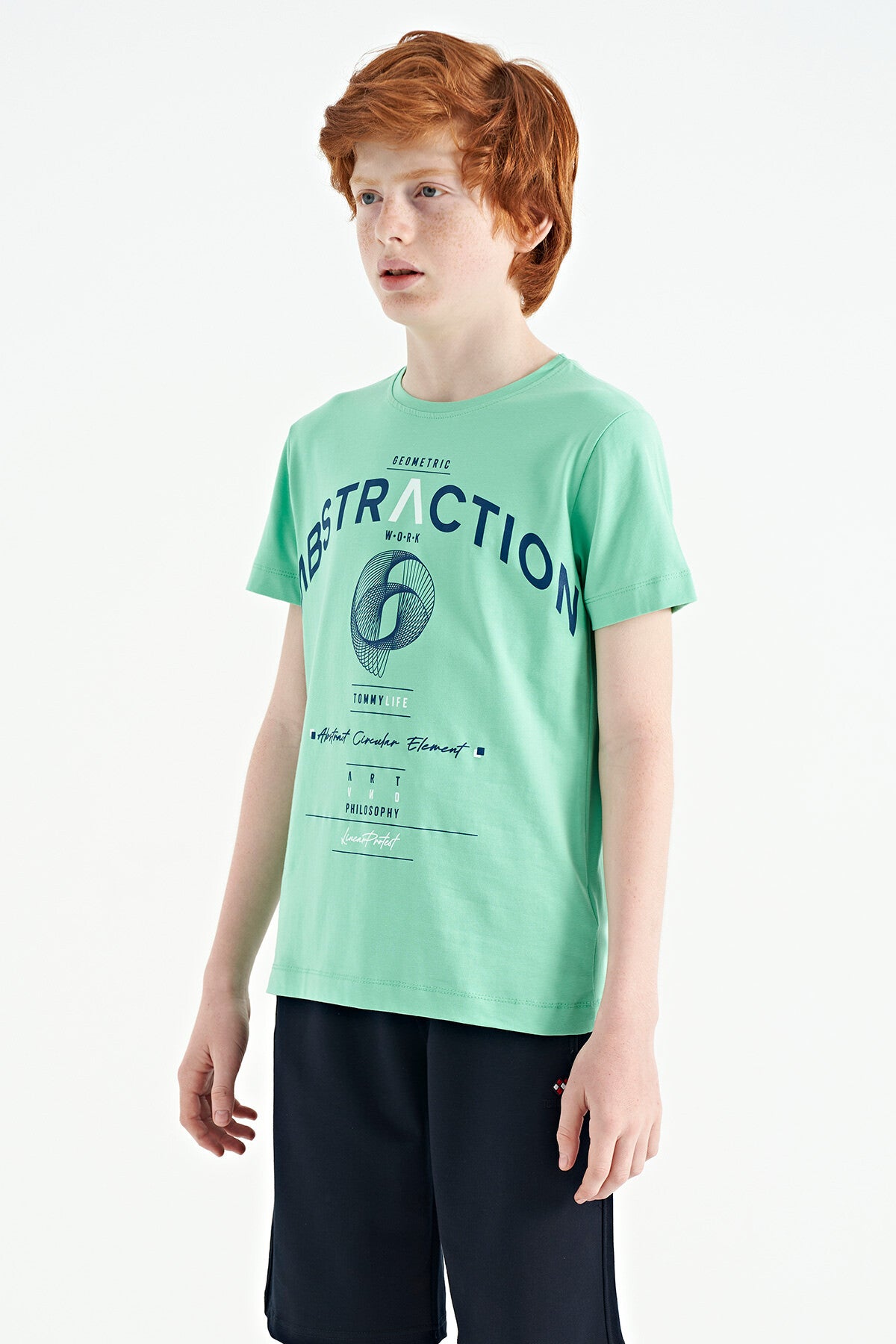 Print Detailed O Collar Standard Fit Boys T-Shirt - 11103