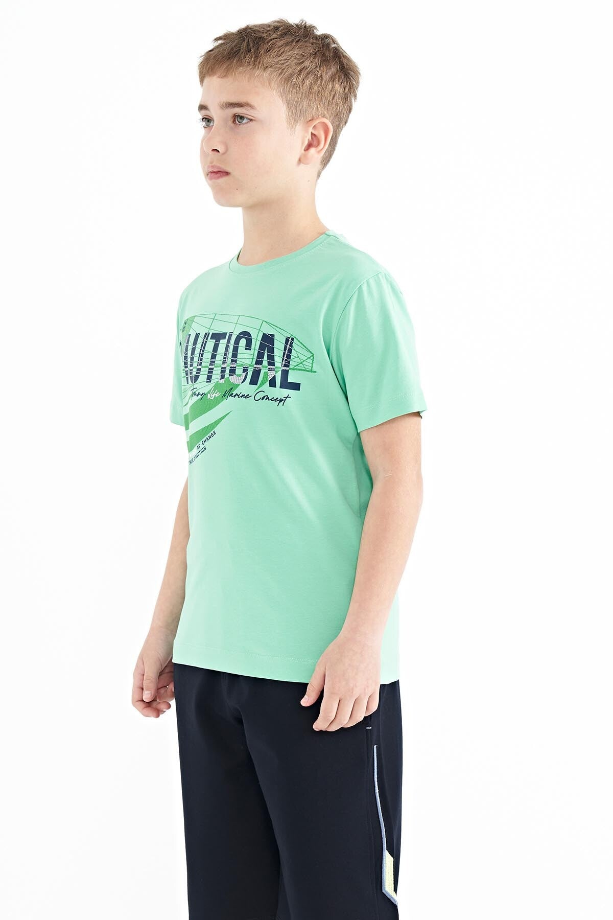 Printed O Collar Standard Fit Men's & Boys' T-Shirt - 11100