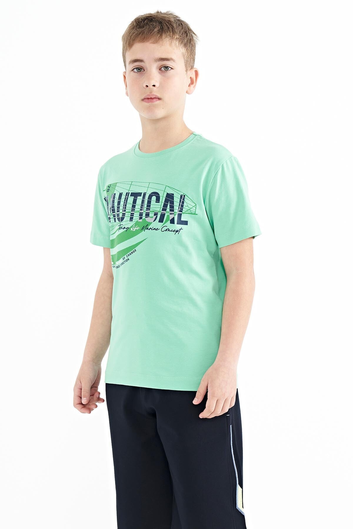 Printed O Collar Standard Fit Men's & Boys' T-Shirt - 11100