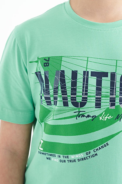 Printed O Collar Standard Fit Men's & Boys' T-Shirt - 11100