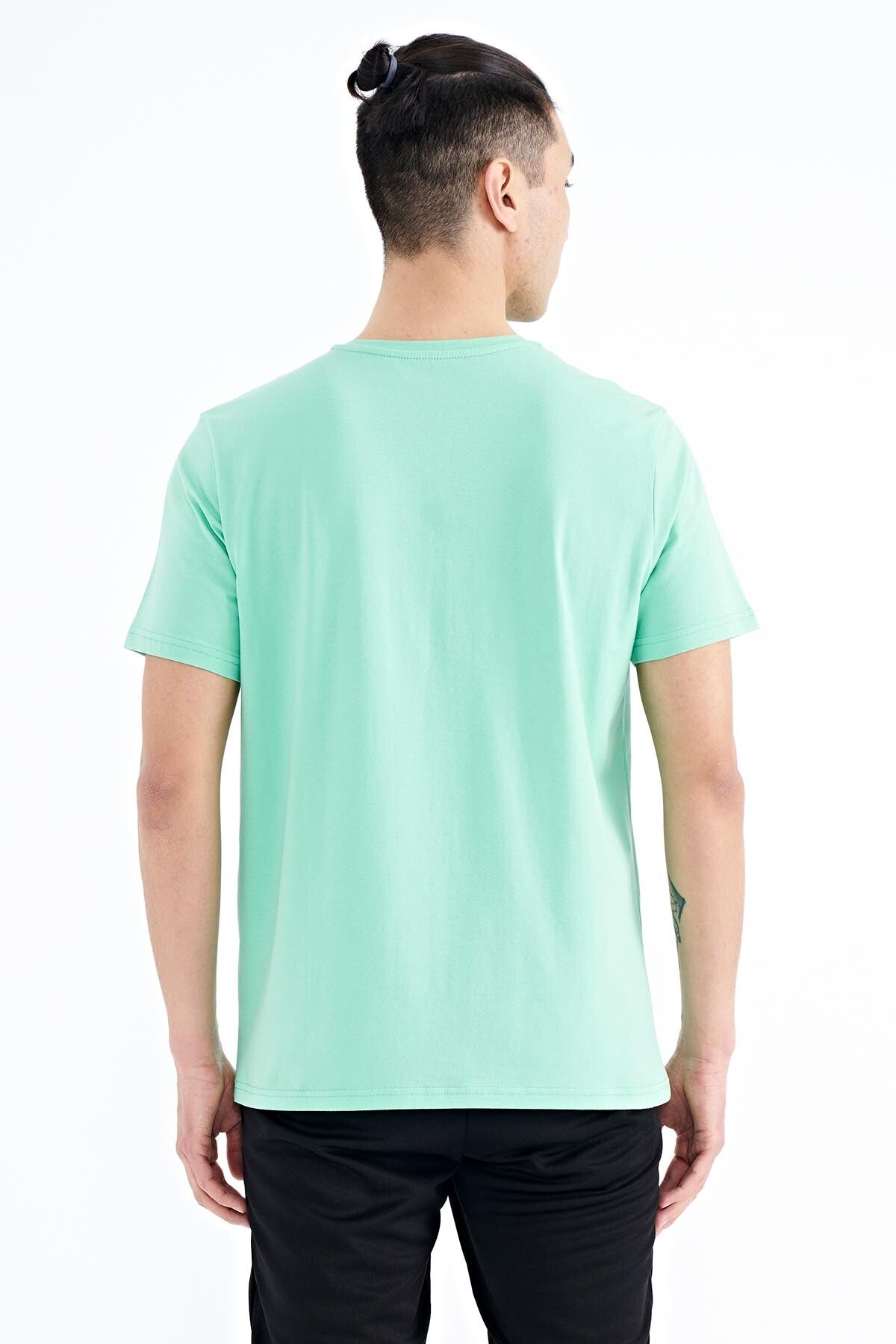 Printed O Collar Standard Fit Men's T-shirt - 88170