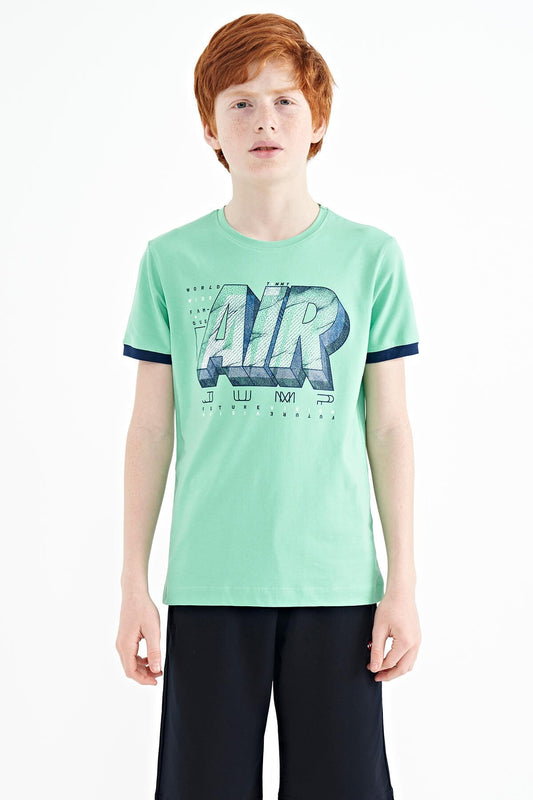 Printed Standard Fit O Neck Boys' T-Shirt - 11098