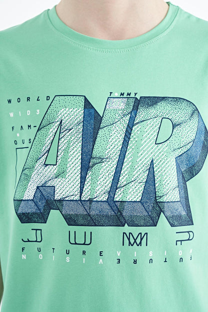 Printed Standard Fit O Neck Boys' T-Shirt - 11098