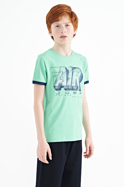 Printed Standard Fit O Neck Boys' T-Shirt - 11098