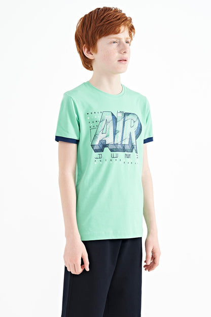 Printed Standard Fit O Neck Boys' T-Shirt - 11098