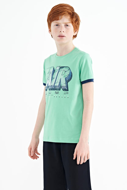 Printed Standard Fit O Neck Boys' T-Shirt - 11098