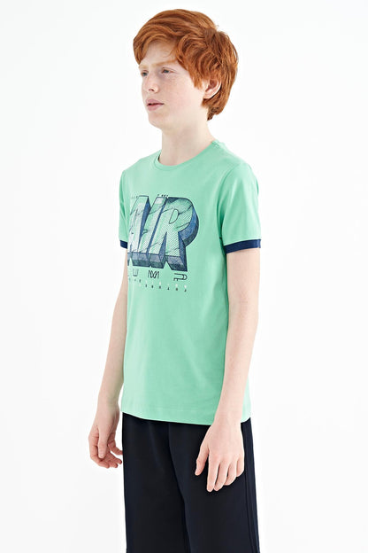 Printed Standard Fit O Neck Boys' T-Shirt - 11098