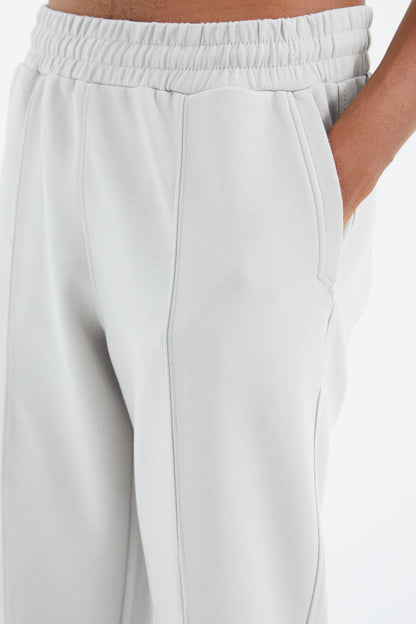 Stone Laced Front Stitch Detailed Standard Fit Men's Tracksuit Bottom - 84994